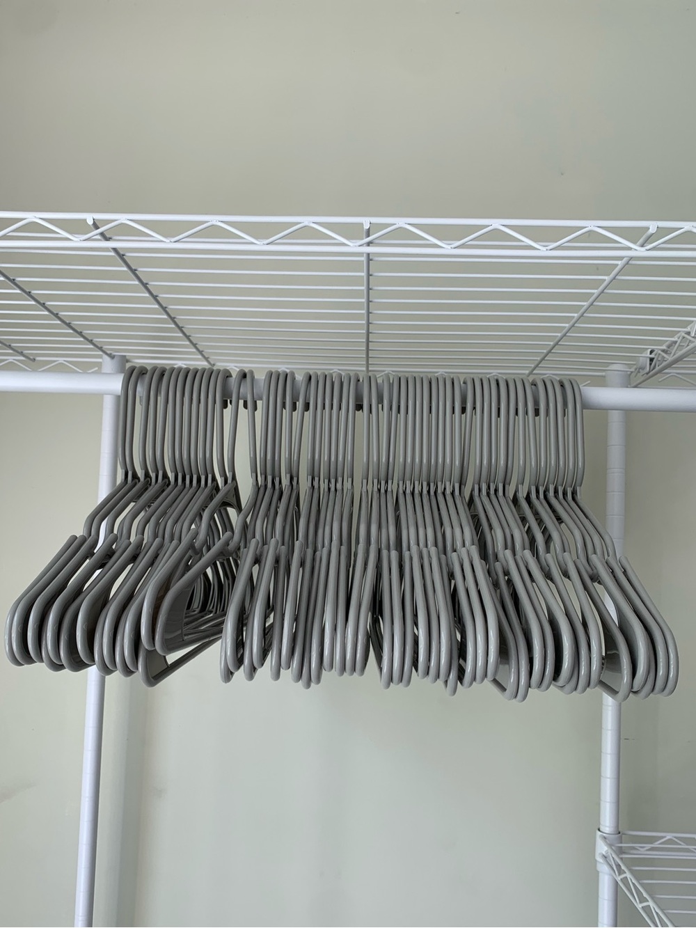 (50) HANGERS Gray Plastic